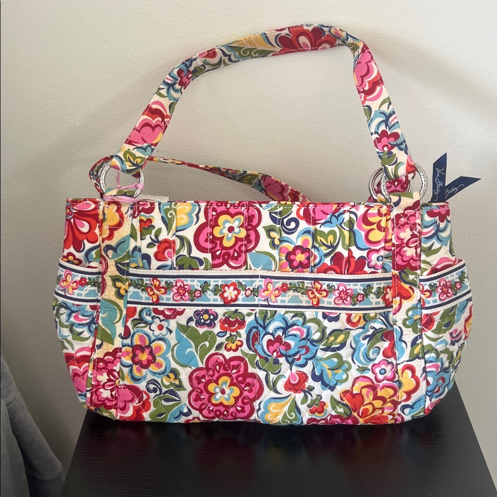 Vera Bradley Floral Quilted Tote in Pink Multi - Picture 7 of 7